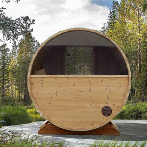 2-4 persons 2.0 m Nordic Thermowood Barrel Sauna - Image 12