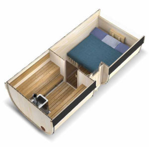 6 Person 5m Nordic Thermowood Sauna with Seating or Bedroom - Image 4