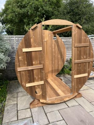 2-3 Person 1.6 m Nordic Thermowood Barrel Sauna - Image 4