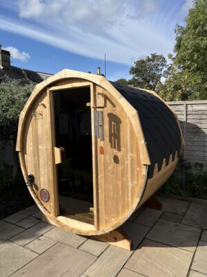 2-3 Person 1.6 m Nordic Thermowood Barrel Sauna