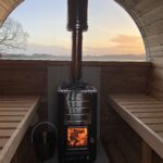 Harvia M3 wood burning sauna heater and chimney set